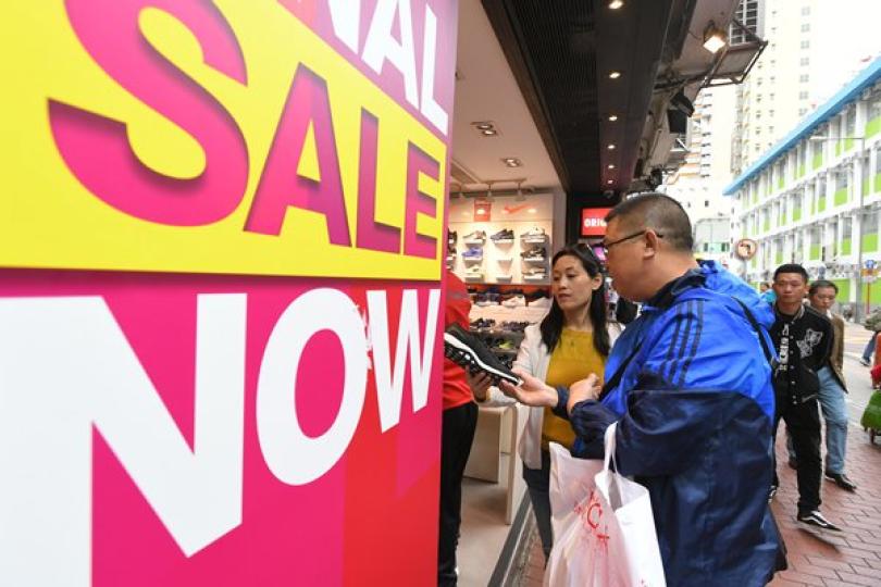 1月零售業銷貨值跌21.4%